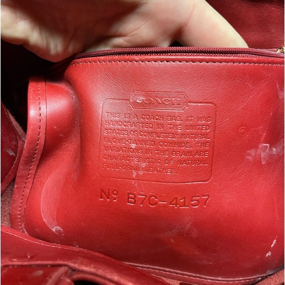 Vintage Coach Red Shoulder Bag - Picture 6 of 6